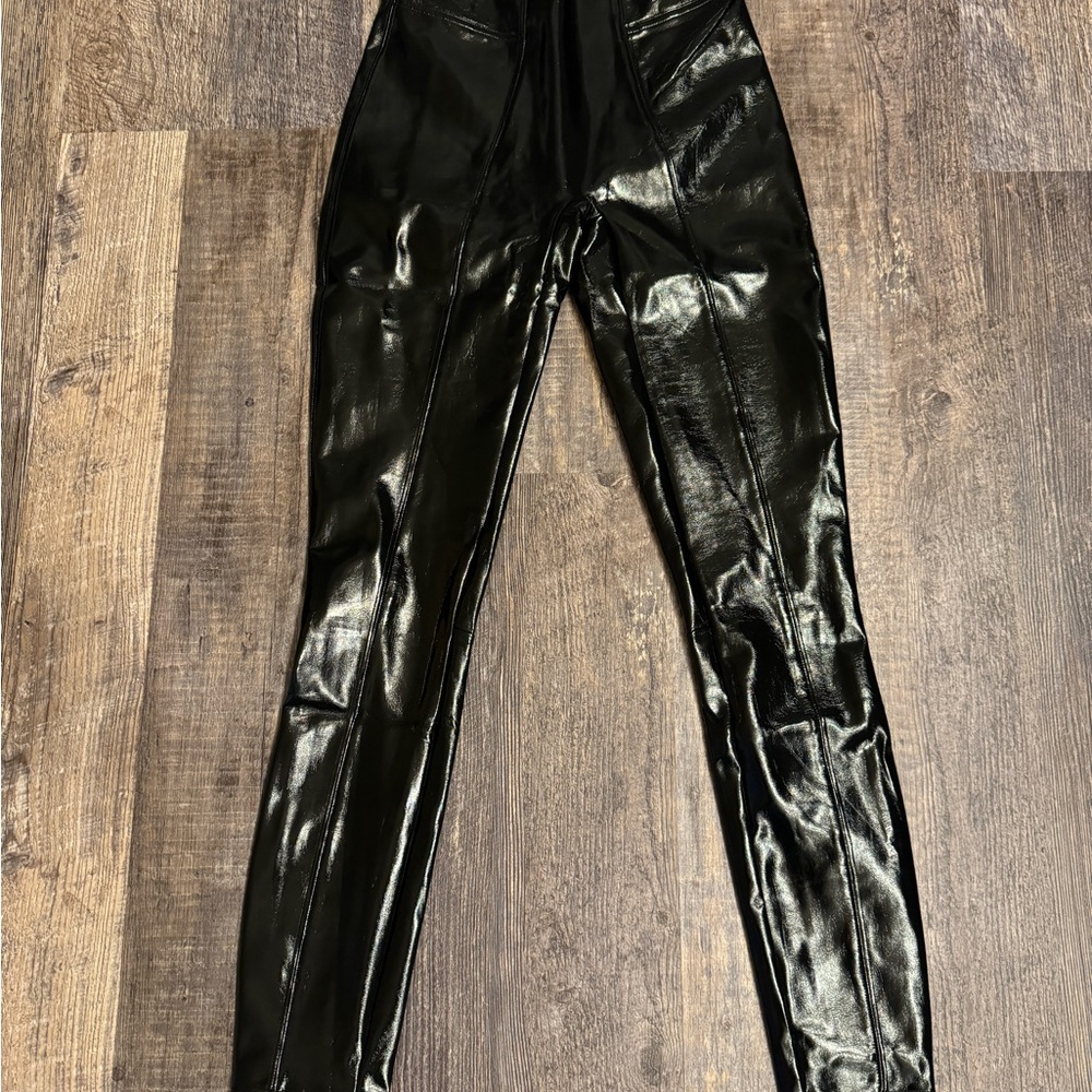 Faux Patent Leather Leggings